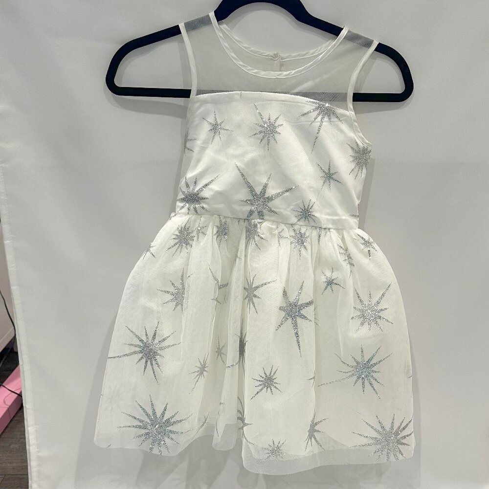 Sparkly Star White and Silver Dress